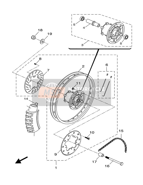 Rear Wheel (For 2C21)